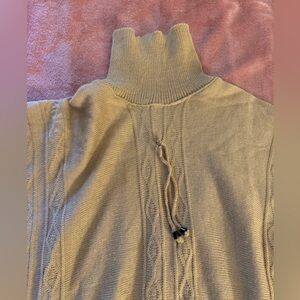 Beige Pullover Poncho